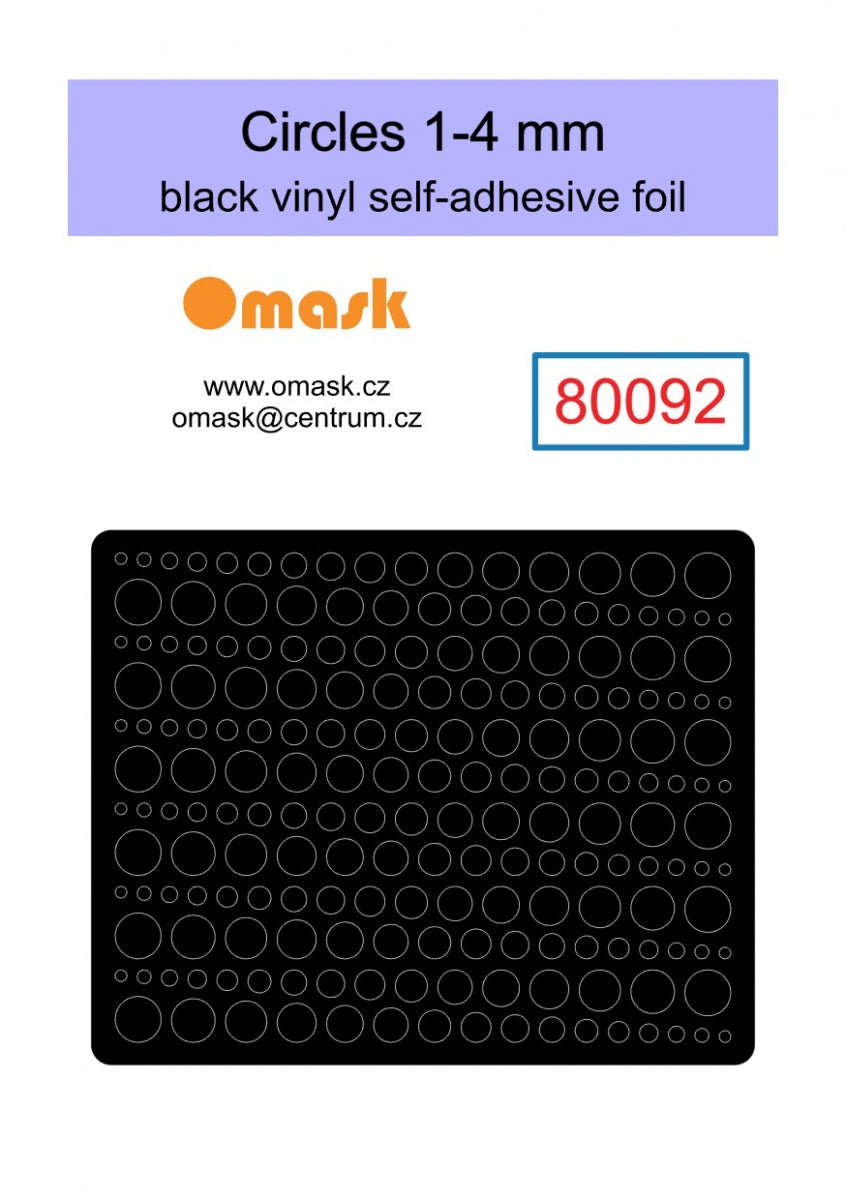 Omask X8001 Universal set 1 - black vinyl foil (80092, 80093, 80094, 80095, 80096) – imagen 2
