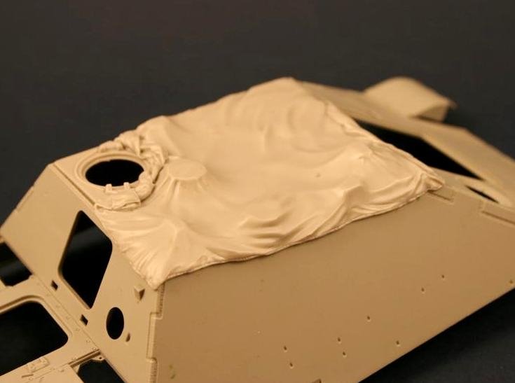 Panzer Art RE35-124 Toit de Jagdpanther avec bâche en toile 1/35 – image 4