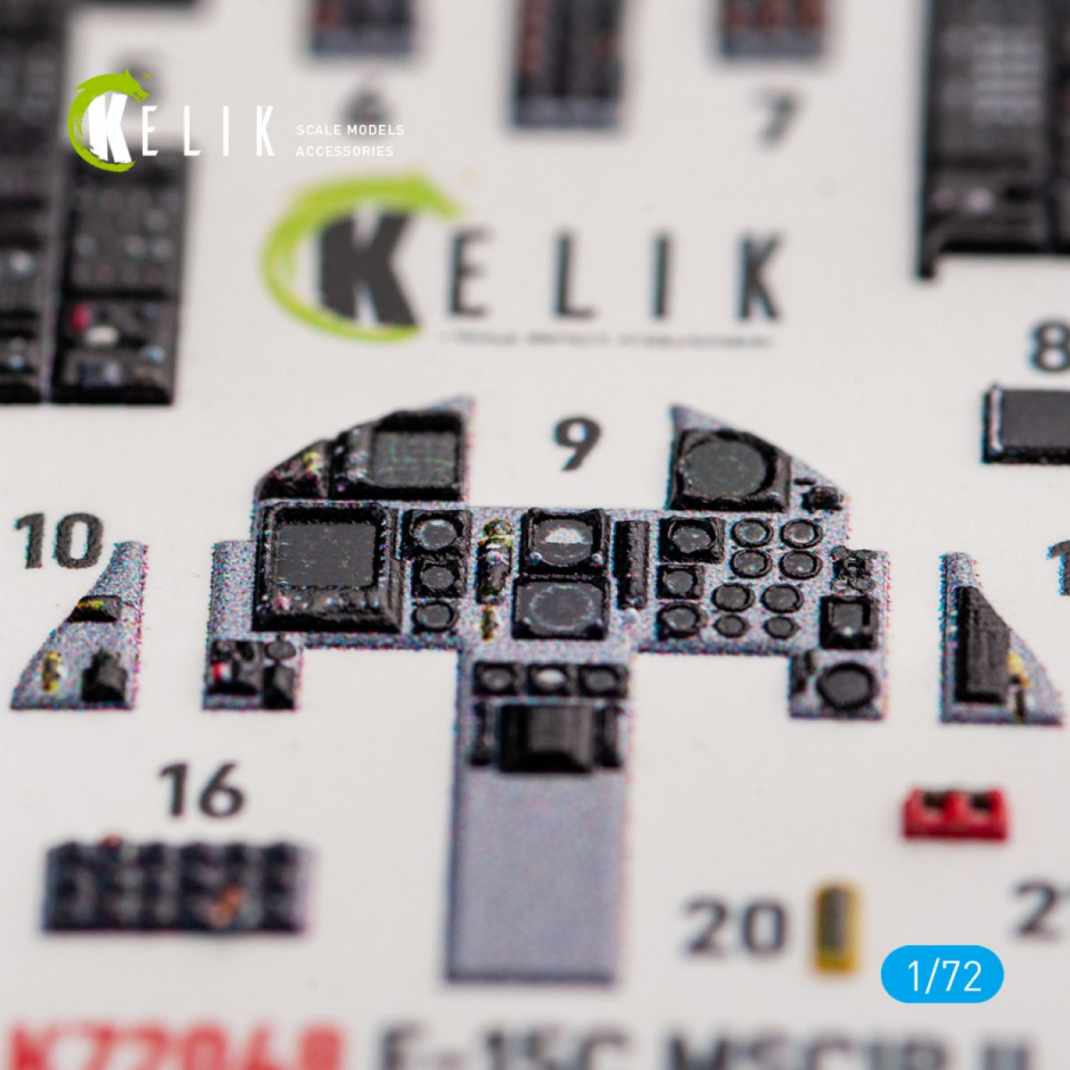 KELIK K72048 F-15C MSIP II EAGLE INTERIOR 3D DECALS FOR GWH 1/72 – immagine 8