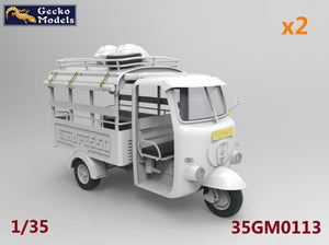 Gecko Models 35GM0113 60 - 70s Saigon Shuttle Motor-Tricycle Depot and a take break drive [2 kits In 1 box] 1/35 – zdjęcie 2