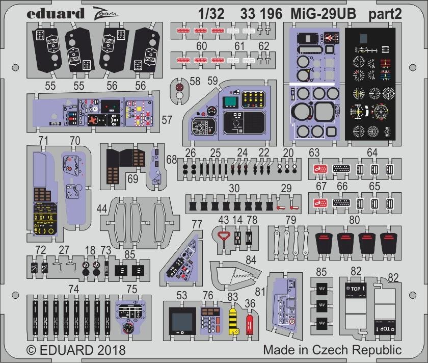 Eduard 33196 MiG-29UB TRUMPETER 1/32 – imagen 2