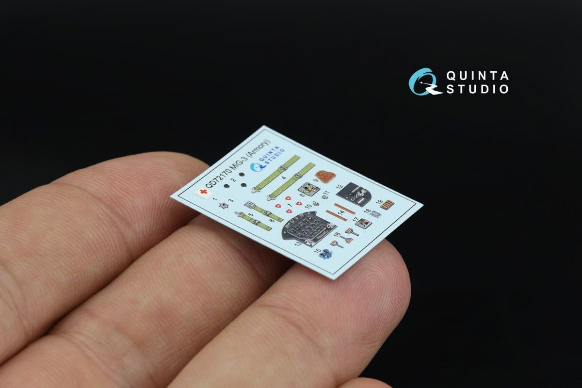Quinta Studio QD72170 MiG-3 3D-Printed coloured Interior on decal paper (Armory) 1/72 – imagen 8