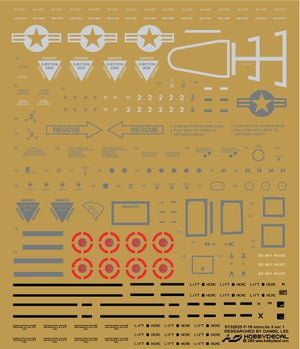 HobbyDecal ST32025V1 Pochoirs F-16 3 ver 1 1/32 pour kit Academy – image 2