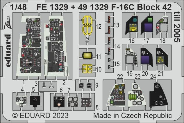 Eduard 491329 F-16C Block 42 jusqu&amp;#39;en 2005 KINETIC MODEL 1/48