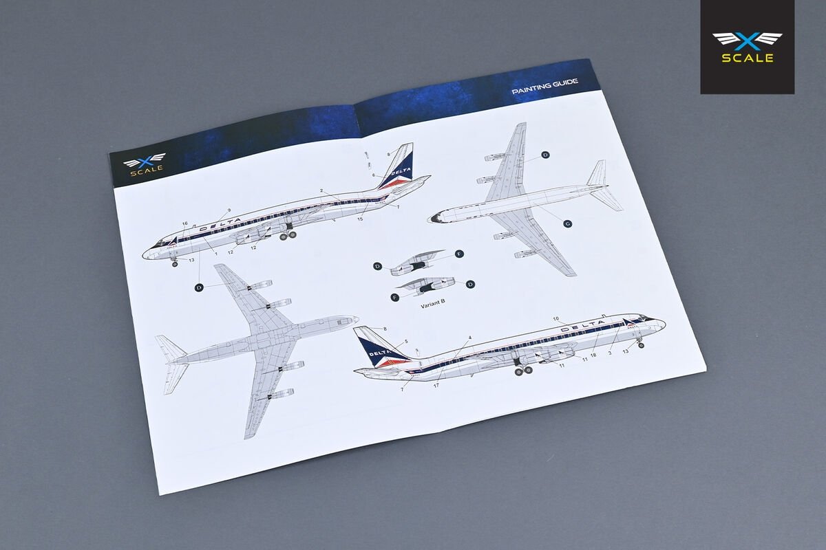 X-Scale 144001 Airliner DC-8-33 - Long-Range Narrow-Body Passenger Airliner 1/144 – immagine 2