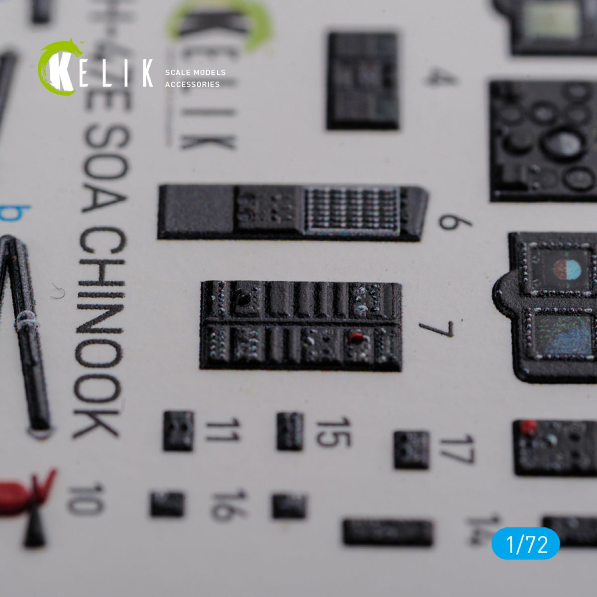 KELIK K72102 MH-47E interior 3D decals for Italeri kit 1/72 – imagen 3