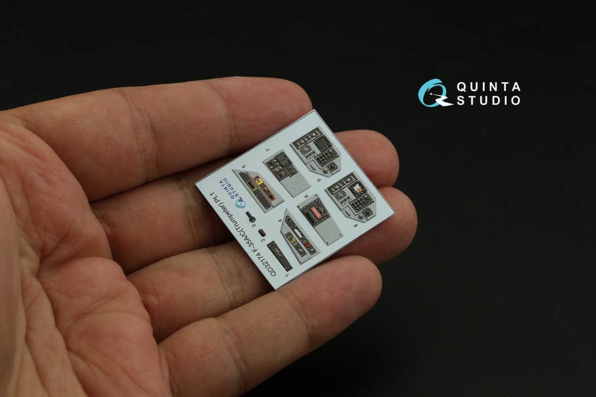 Quinta Studio QD32174 F-35A/C 3D-Printed &amp;amp; coloured Interior on decal paper (Trumpeter) 1/32 – Bild 6
