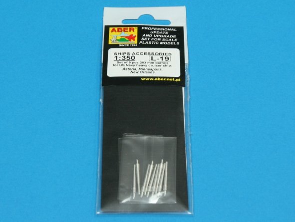 Aber 350L-19 Set of 9 pcs 203 mm barrels for New Orleans type 1/350 – imagen 3