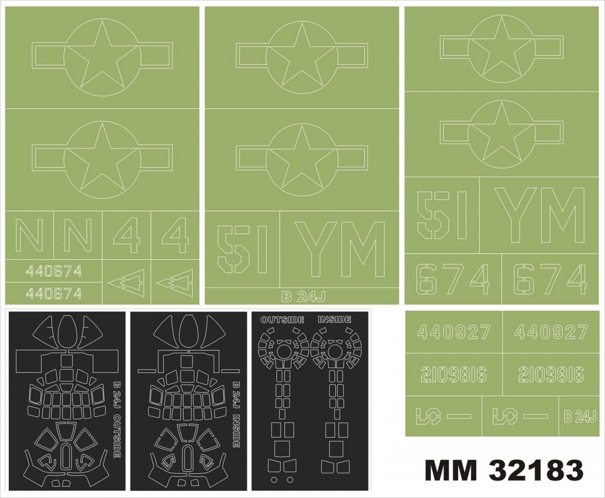 Montex MM32183 B-24J HOBBY BOSS 1/32
