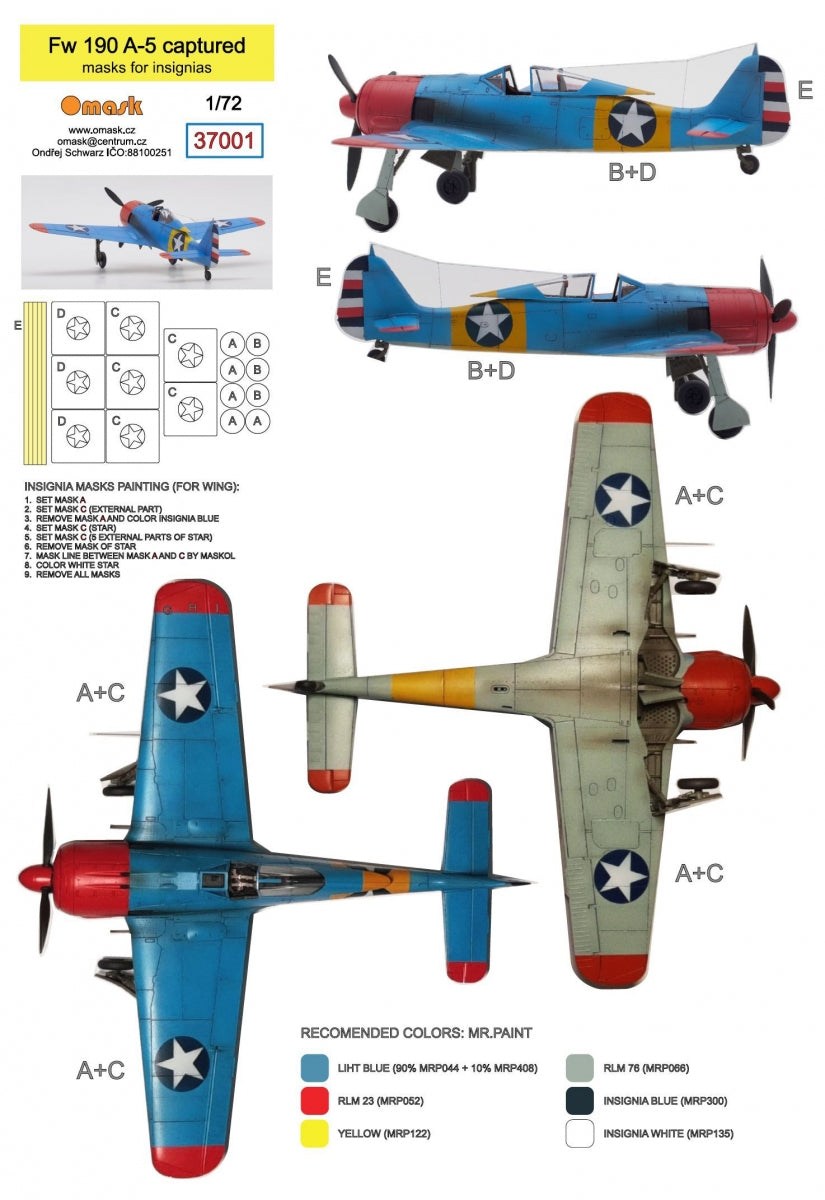 Omask 37001 Fw 190 A-5 Captured 1/72 – zdjęcie 2