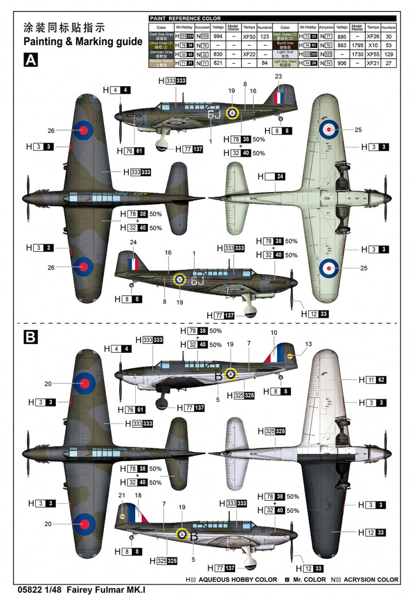 Trumpeter 05822 Fairey Fulmar MK.I 1/48 – Bild 4