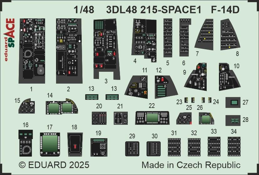 Eduard 3DL48215 F-14D SPACE GREAT WALL HOBBY 1/48 – immagine 3