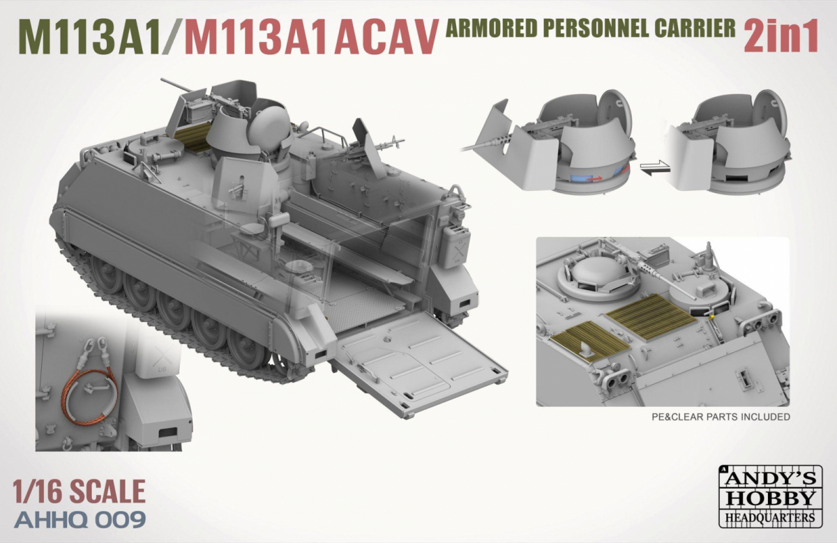 Andy&amp;#39;s Hobby Headquarters AHHQ-009 Kit M113A1 / M113A1 ACAV 2 en 1 1/16 – image 6