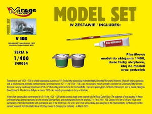 Mirage Hobby 840064 V106 German WWI Torpedo Boat 1/400 Model set – image 2