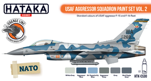 Hataka HTK-CS30 ORANGE LINE – USAF Aggressor Squadron paint set vol. 2 (6x17ml) – immagine 2