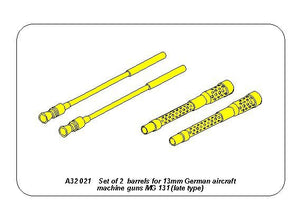 Aber A32021 Set of 2 barrels for German 13mm aircraft machine guns MG 131 (late type) 1/32 – zdjęcie 5