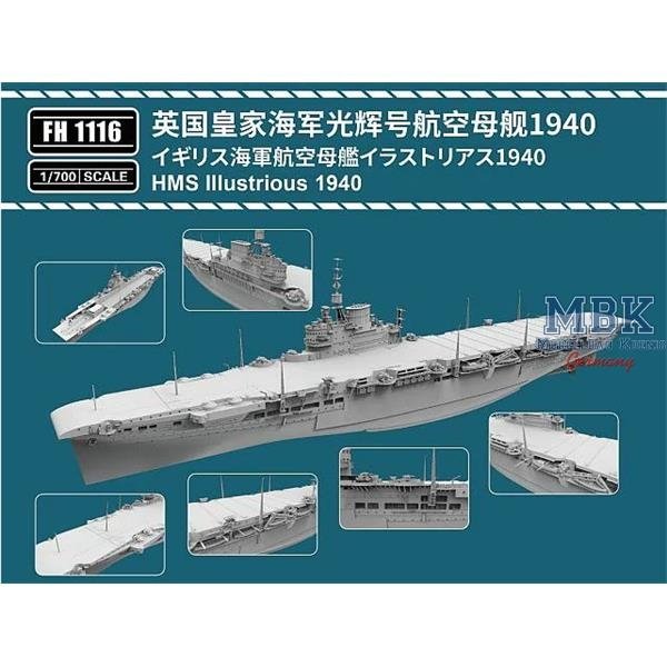 FlyHawk Model FH1116 HMS Illustrious 1940 1/700 – immagine 3