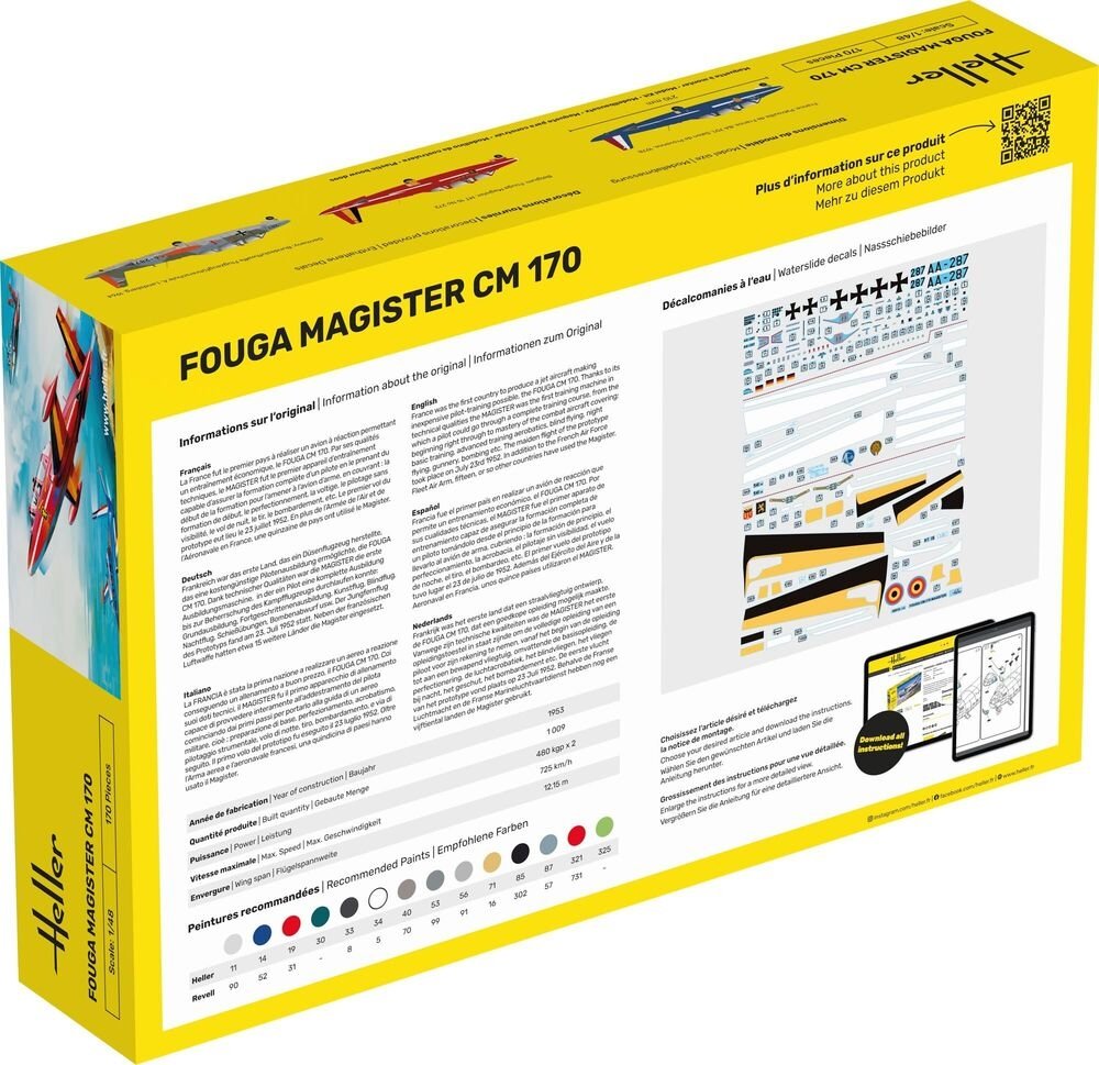 Heller Heller 30510 Fouga Magister CM 170 1/48 – imagen 4