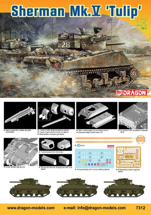 Dragon 7312 Sherman Mk.V TULIP 1/72