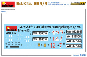 MiniArt 35427 Sd.Kfz. 234/4 SCHWERER PANZERSPÄHWAGEN 7,5 cm. KIT INTÉRIEUR 1/35 – image 3