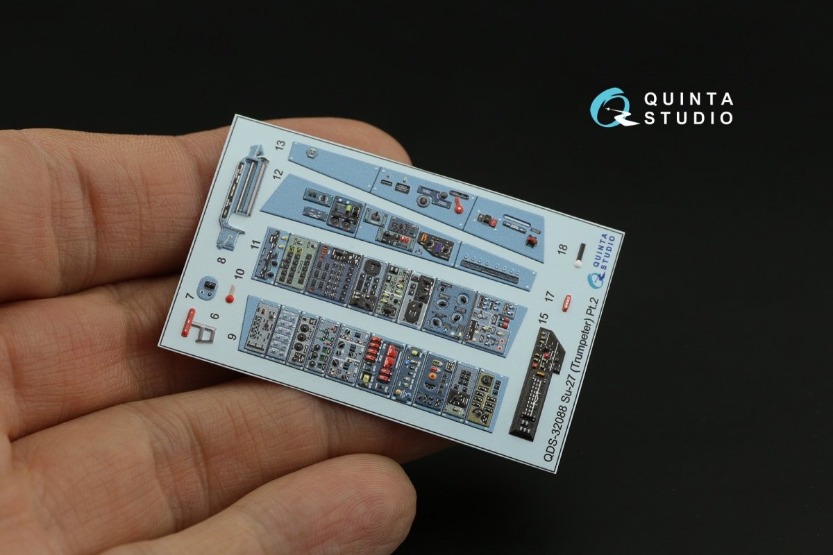 Quinta Studio QDS-32088 Su-27 3D-Printed &amp;amp; coloured Interior on decal paper (Trumpeter) (small version) 1/32 – imagen 5