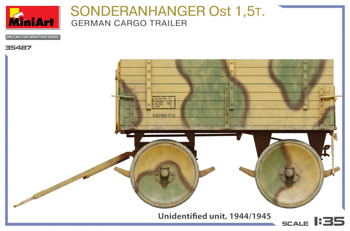 MiniArt 35487 Sonderanhanger 0st 1,5T. German Cargo Trailer 1/35 – Bild 3