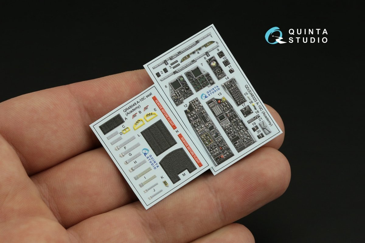 Quinta Studio QD48323 A-10C 3D-Printed &amp;amp; coloured Interior on decal paper (Academy) 1/48 – Bild 4
