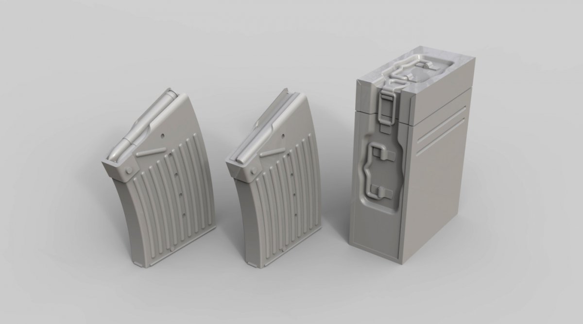 EUREKA XXL E-043 2 cm FlaK38 ammo boxes and magazines 1/35 – image 2