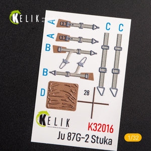KELIK K32016 JUNKERS JU 87 D/G STUKA - INTERIOR 3D DECAL FOR TRUMPETER KIT 1/32 – imagen 2