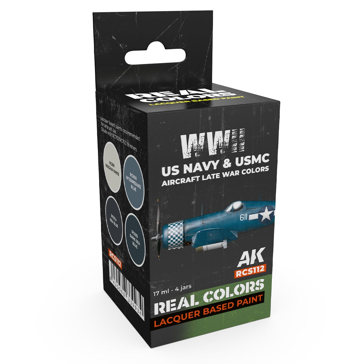 AK Interactive RCS112 WWII US Navy & USMC Aircraft Late War Colors 4x17ml