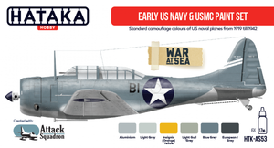 Hataka Hobby HTK-AS53 Early US Navy &amp;amp; USMC paint set (6x17ml)