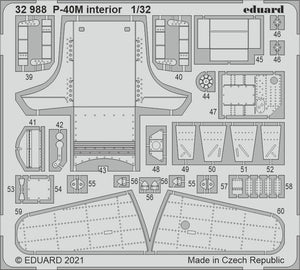 Eduard 32988 P-40M interior TRUMPETER 1/32 – image 2