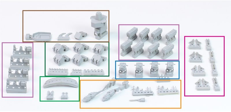 Pontos 35011F1 USS BB-63 Missouri BATTLESHIP Detail Up Set 1/350 – imagen 13