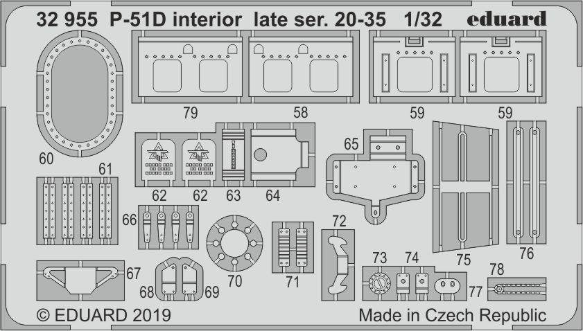 Eduard 32955 P-51D interior late ser. 20-35 1/32 TAMIYA – Bild 2