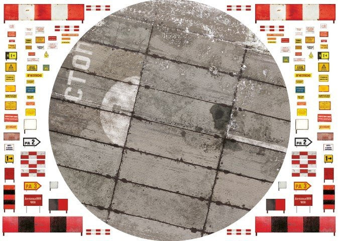 Diorama d&amp;#39;exposition Uschi 3036 : Voie de circulation et tarmac de type PAG russe, circulaire, édition mur anti-explosion 1/72  – image 3