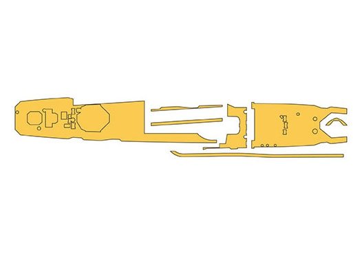 Hasegawa QG70 (72170) Linoleum Masking Sheet for Yugumo Class 1/700 – image 2
