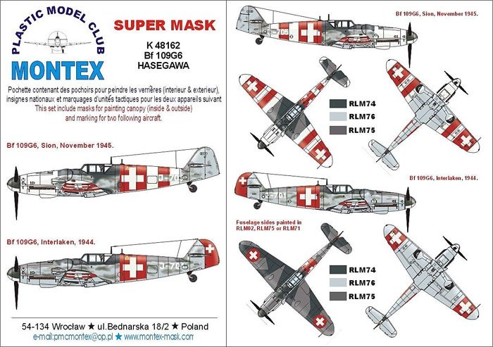 Montex K48162 Bf 109G6 (Suisse) 1/48