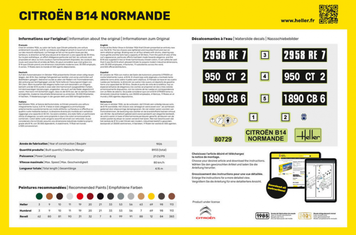 Heller 56729 Starter Kit - Citroen B14 Normande 1/24 – image 2