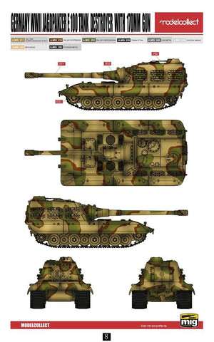 Modelcollect UA72116 Germany WWII Jagdpanzer E-100 Tank Destroyer with 170mm Gun 1/72 – immagine 4