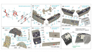 Quinta Studio QD32070 Me 262B1a/U-1 3D-Printed &amp;amp; coloured Interior on decal paper (Trumpeter) 1/32 – imagen 12