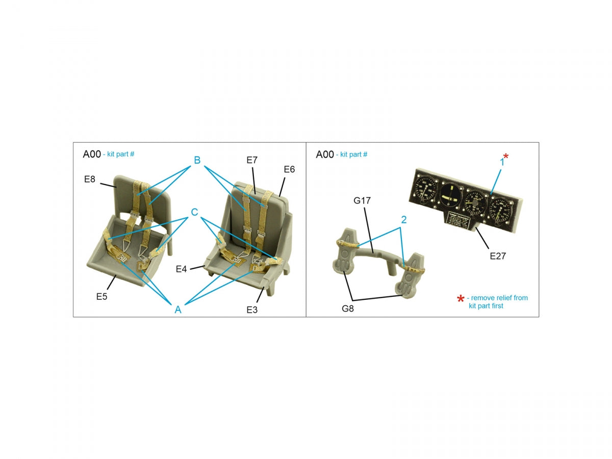 Quinta Studio QDS-48407 Go 242A-B 3D-Printed coloured Interior on decal paper (ICM) (Small version) 1/48 – imagen 2