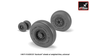 Armory Models AW48319 F-111A/B/C/D Aardvark wheels w/ weighted tyres 1/48 – imagen 4