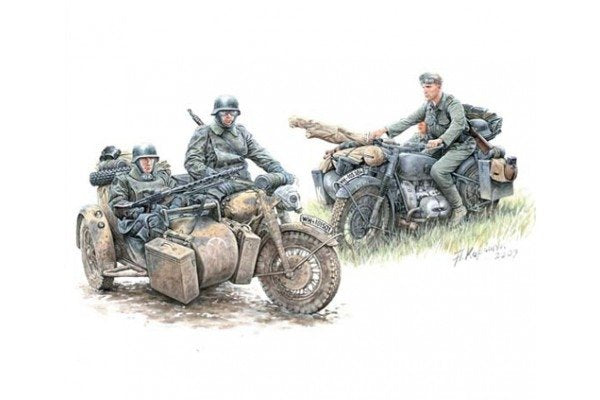 Master Box 3548F Kradschutzen: German Motorcycle Troops on the Move 1/35 – immagine 2