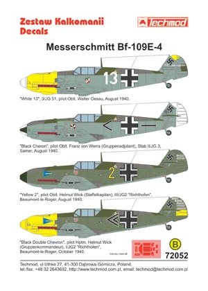 Techmod 72052 - Messerschmitt Bf 109G-2 1/72 – imagen 2