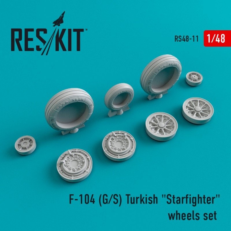 RESKIT RS48-0011 F-104 (G/S) Turkish "Starfighter" wheels set 1/48