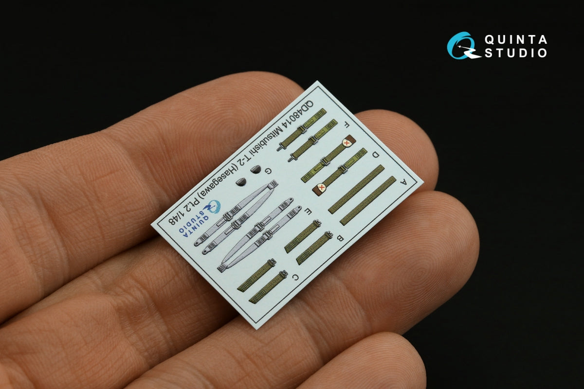Quinta Studio QD48014 Mitsubishi T-2 3D-Printed coloured Interior on decal paper (Hasegawa) 1/48 – imagen 6