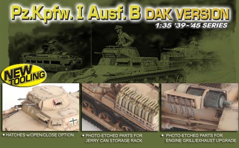 Dragon 6207 Pzkpfw. I Ausf. B, DAK Version 1/35 – immagine 2