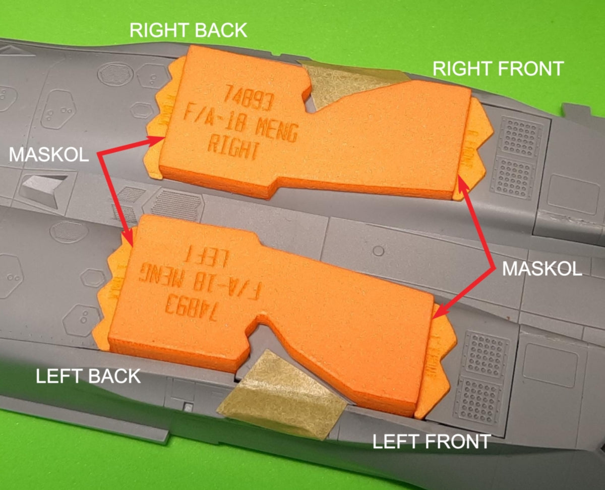 Omask 74893 F/A-18E / F / EA-18G wheelbay plugs (for Meng) 1/48 – imagen 2