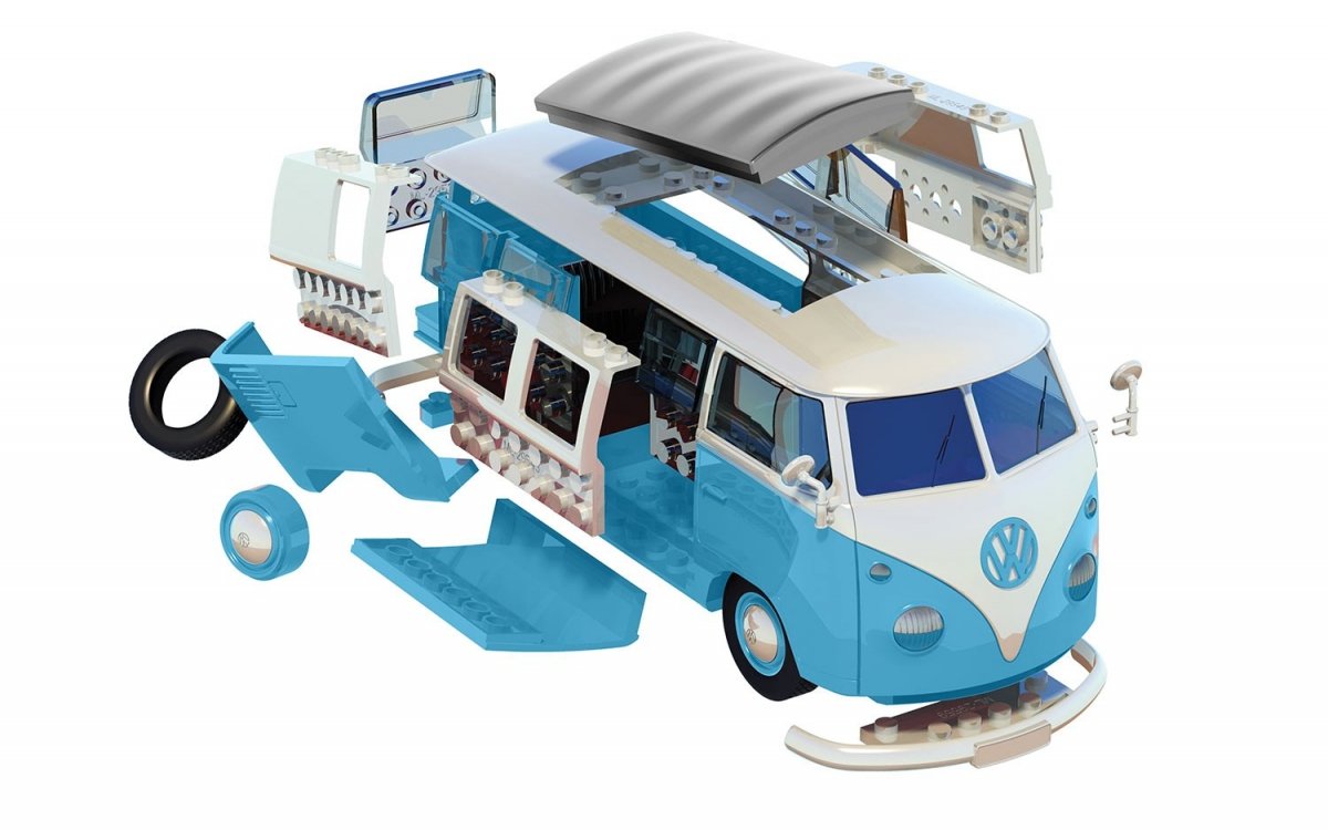 Airfix 6024 QUICK BUILD VW Camper Van blue – imagen 4