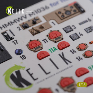 KELIK K35024 HUMVEE HMMWV M1036 with TOW Desert version Interior 3D Decal for Italeri kit 1/35 – zdjęcie 9